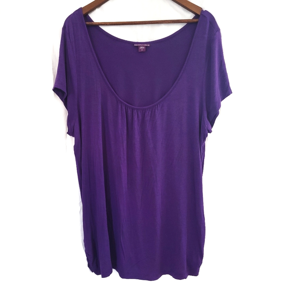 Purple plus size top size 3x-G